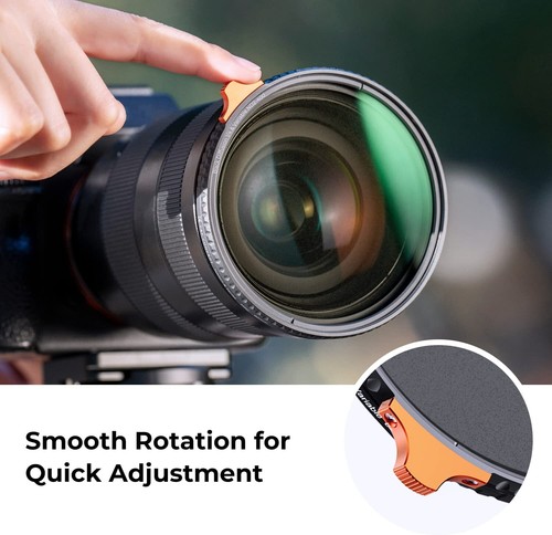 K&F Concept 82mm 2 in 1 Black Diffusion Mist 1/4 & Variable ND2-400 Lens Filter - Picture 3 of 8