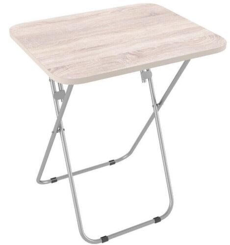 Folding Snack Table Wooden Top TV Dinner Table Laptop Picnic Tea Coffee Magazine - Picture 3 of 5