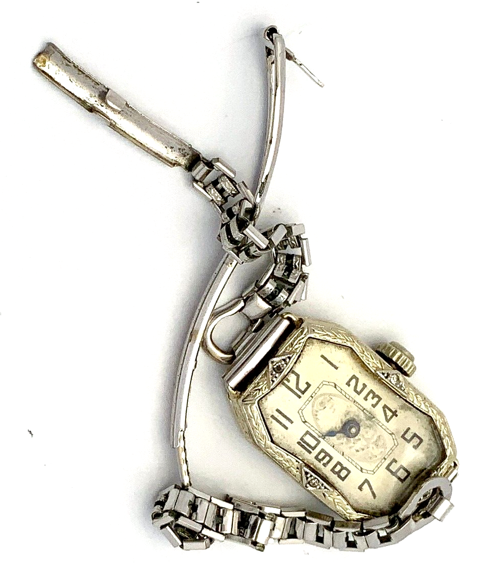 Vintage 18K Gold HAFIS Diamond Art Deco Ladies Watch | Case alone: 6 grams