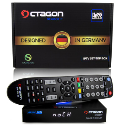 OCTAGON SFX6008 IP TV-Box HD IPTV Receiver Dual OS E2 Linux Smart H.265 HEVC NEU