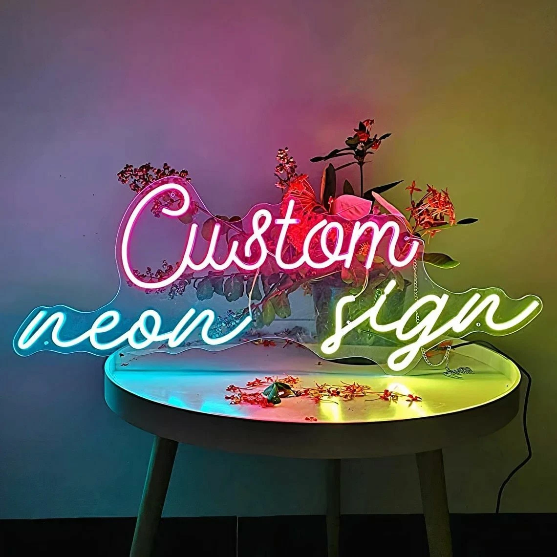 Neon lamp logo deals