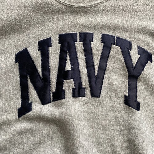 Vintage US NAVY Sweatshirt - MV Sport Pro Weave - Grey - Large - Picture 4 of 12