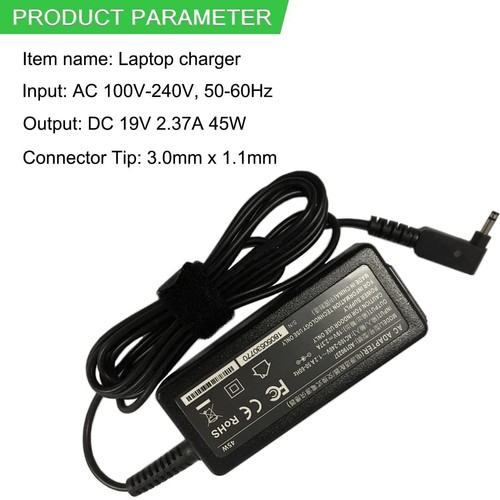 19V 2.37A 45W 3.0x1.1mm A13-045N2A Chargeur Adaptateur Remplacement pour Acer... - Photo 2/8