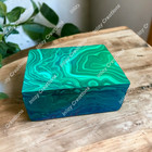 6"x4"x2" Malachite Jewellery Box, Malachite Handmade Box, Luxury Handmade Box.