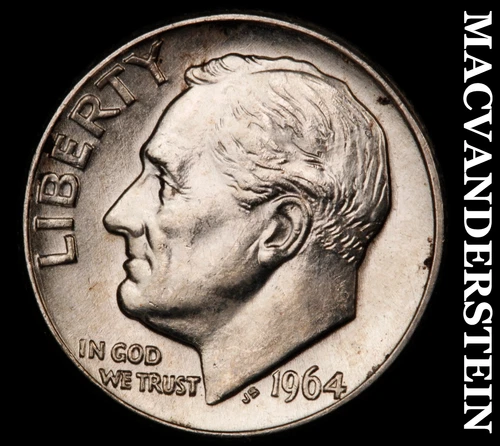 1964-D Silver Roosevelt Dime-Choice Gem BU Lustrous No Reserve #i6656