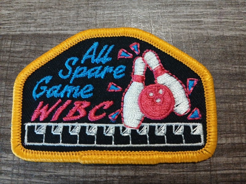 Vintage Bowling WIBC All Spare Game PATCH Bowling League - 3" long - Unused