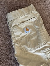 Carhartt Force Relaxed Fit Work Pant Mens 31/32 Tan Ripstop Cargo BN200-M