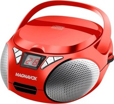 MD6924 Portable Top Loading CD Boombox with AM/FM Stereo Radio in Black  CD-R/C