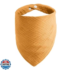 BlissBud Medium Dog Solid Color Scarf - Adjustable Cotton Bandana with Button