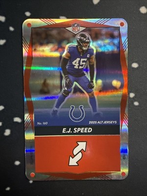 2025 NFL UNO Elite Core Edition Alt Jersey - E.J. Speed #160 Red Foil