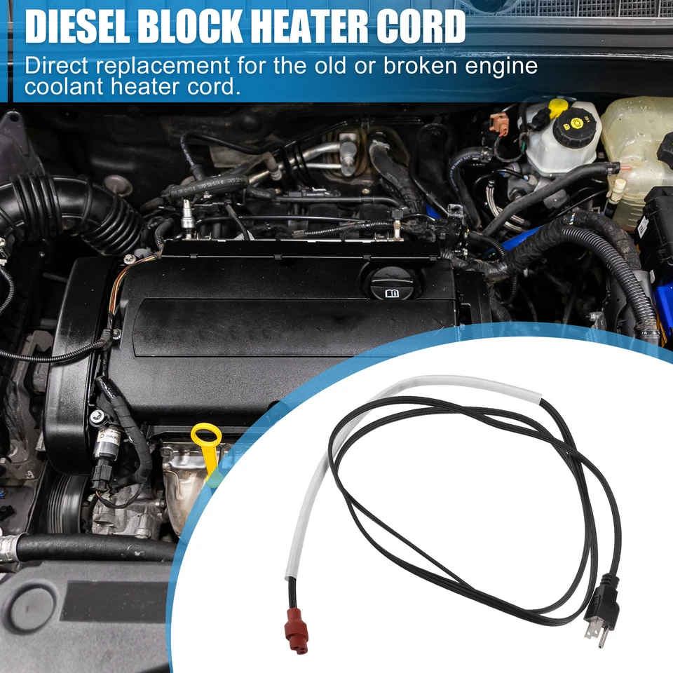 Engine Block Heater Cord for Chevy for GMC 2500 3500 6.6 L 01-18 No.19301659 - Image 3 of 4