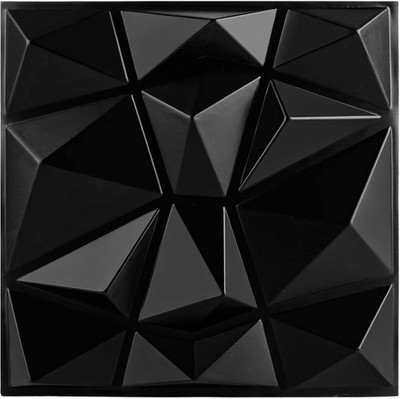 3D Wandpaneele Verkleidung Black Diamond Design (30er Pack) 30x30cm PVC Dekor Fliesen