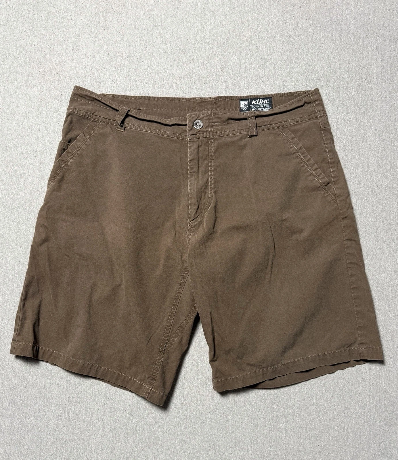 Kuhl Shorts Mens 38 Brown Hiking Camping Outdoors Stretch Utility Fishing