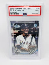 Victor Mesa Jr. 2019 Bowman 1st Mega Box Refractor PSA 9 MINT #104 Marlins