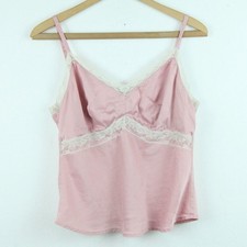 Vintage Y2K Babydoll Slip Top Silk Satin Pastel Pink Coquette Feminine Dainty 12