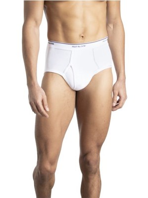 Fruit Of The Loom Mens Cotton Briefs White 3 Pack 7601R