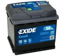 EXIDE EB501 Excell Batterie de Démarrage 12V 50Ah 450A EN pour FIAT 850 Berline