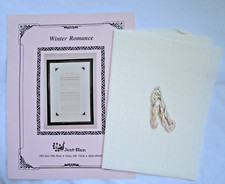 Just Nan "Winter Romance" Partial Cross Stitch Kit with Linen and Floss