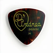 5-Pack D'Andrea Shell Celluloid Rounded Triangle Heavy Guitar Picks .96 H