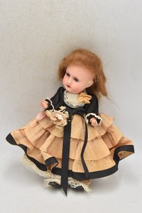 Poupée Ancienne Tête Porcelaine - Boîte à Poudre Germany 390