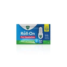 Vicks Headache Relief Roll-On, 2s Pack, Fast Action in 2 Minutes, with Menthol