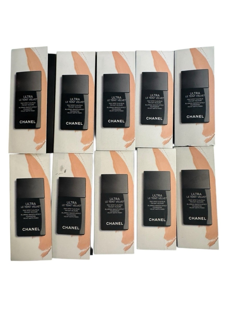 CHANEL ULTRA LE TEINT VELVET Foundation —Lot of 10 x Sample Cards
