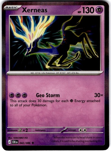 Pokemon Xerneas Chaos Rising 42/86 Normal Holo Near Mint English
