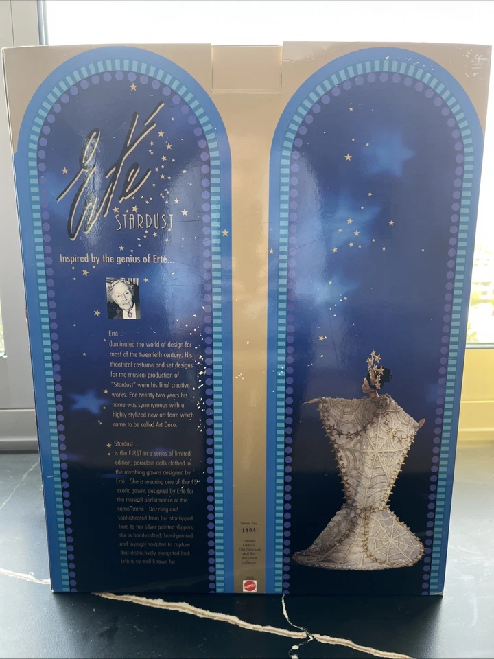 Barbie: Porcelana STARDUST Coleccionable Diseñada por ERTE Edición Limitada 1995 #10993  Foto 2 de 4