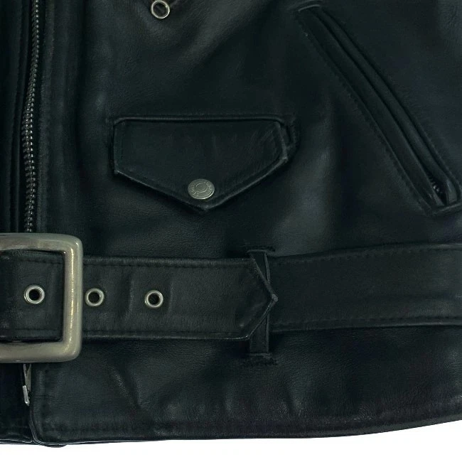 Chaqueta de cuero Schott Single Riders marrón