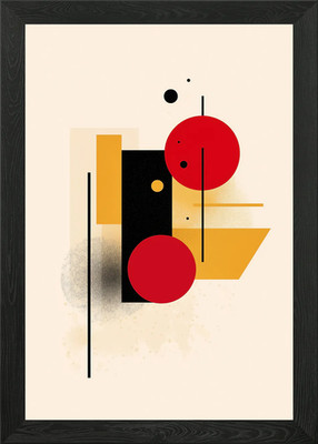 Red Orbit - Geometric Motion & Bala Gerahmtes Wandbild Poster Leinwanddruck Bild