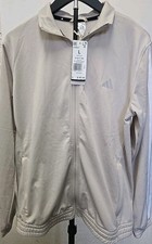 Adidas Women's Tricot 3-Stripe Track Top Size L Wonder Alumina/White JD4521