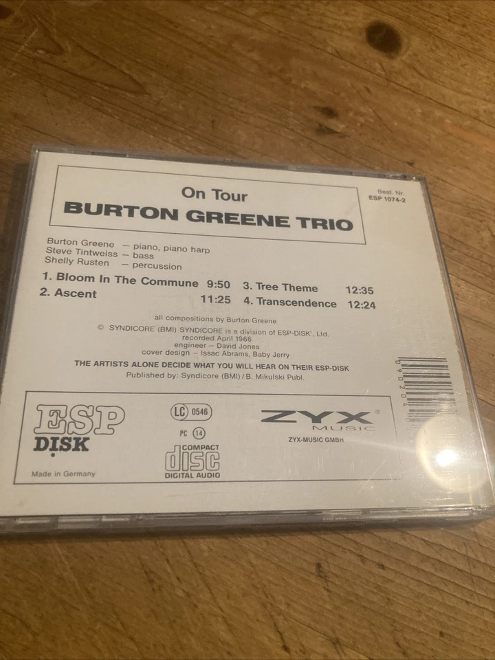 The Burton Greene Trio – On Tour CD ESP-Disk'10151 - Bild 3 von 3