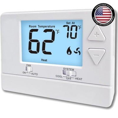 Non-Programmable Digital Thermostat for Single-Stage Systems - Energy-Saving