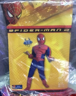 Spider-man 2 Children's Deluxe Costume 2004 Disguise 75092 Size 4