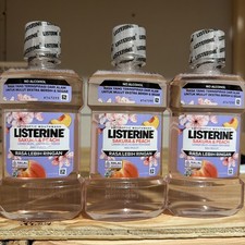 Listerine Cherry Blossom & Peach Mouthwash 250ml Alcohol Free 3 Pack