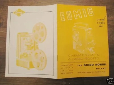 Eumig 1941 Low Step Cinematography Camera List Catalog Unobtainable