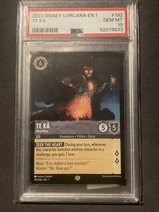 Disney Lorcana First Chapter Te Ka #192 Heartless PSA 10