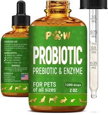 Liquid Probiotics for Dogs  Cats 2 Fl Oz, Natural green with golden elements
