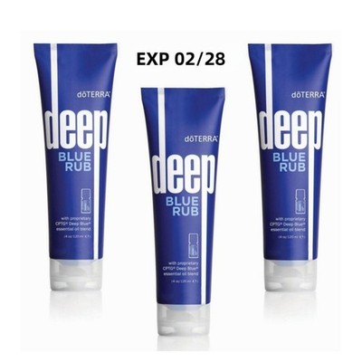 NEW 3 Pack Deep Blue Rub Do TERRA 4 Oz/120ml EXP 02/28 US SHIPMENT