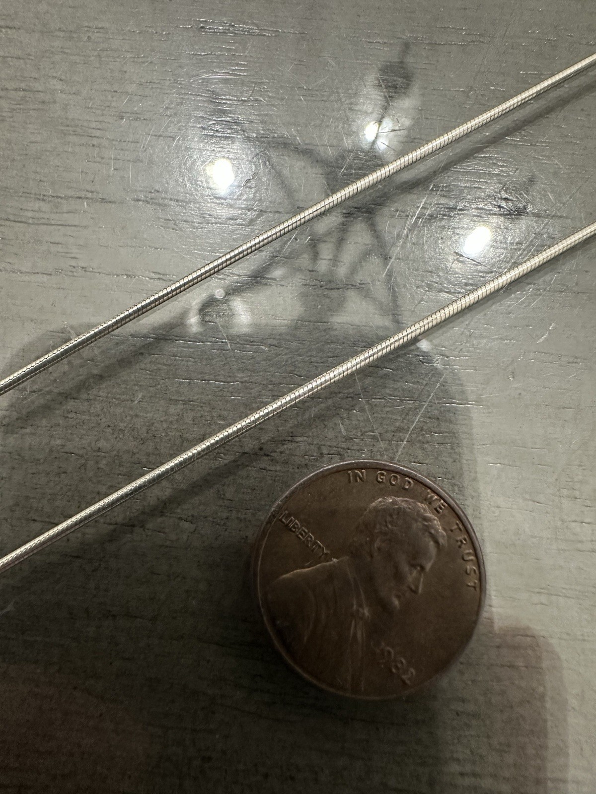 Solid 925 Sterling Silver Snake Chain Necklace 24… - image 5