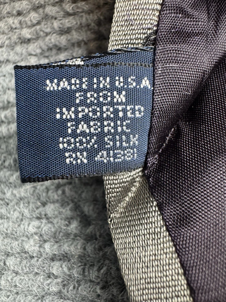 Corbata Polo Ralph Lauren Seda Gris Polo Oso Todo Hombre EE. UU. Foto 4 de 4