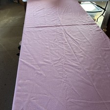 Pink Mauve Rose Oval Linen Tablecloth 100x60 Good Condition