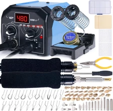 939D-II 2-in-1 Wood Burning Kit with 51 Points, 20 Nibs, and Accessories