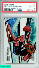 2025 PANINI PRIZM MANGA HORIZONTAL TETAIROA MCMILLAN #13 RC PSA 10 GEM MT