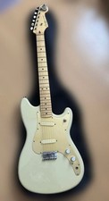 Squier DUO-SONIC Corpo Chitarra Elettrica Off Bianco Oro Battipenna