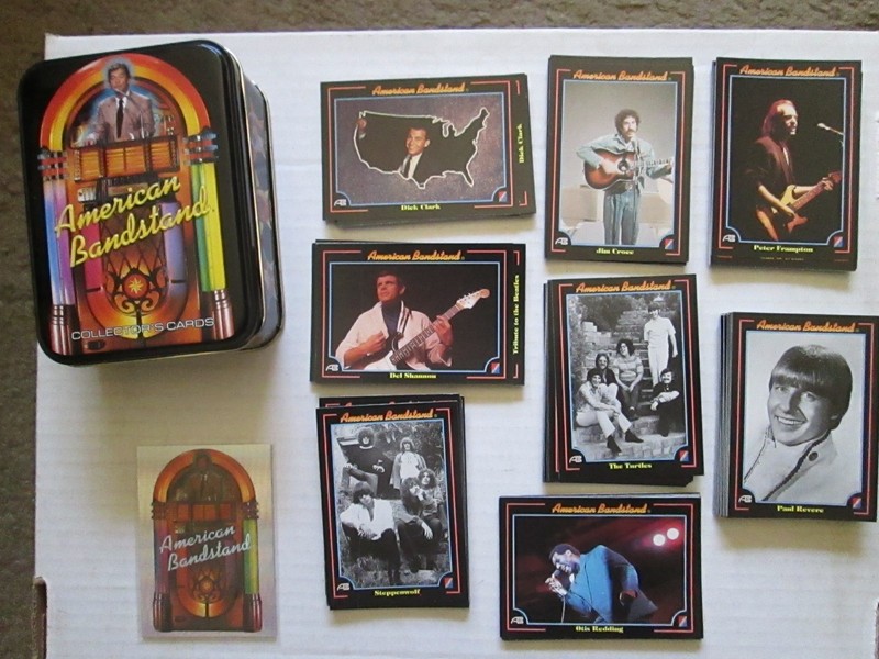 American Bandstand trading card set in Factory embossed tin w/ Hologram