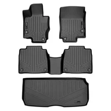 SMARTLINER Front/Rear Floor Liners w/Cargo Liner Black for Mercedes GLS-Class