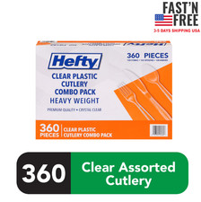 Hefty Heavy Duty Clear Plastic Assorted Cutlery, Bulk Plastic, 360 Total