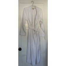 Accappatoio vintage anni 90 La Perla Joelle bianco cotone spugna panno pizzo Italia nuovo con etichetta piccolo