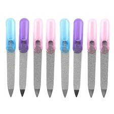 LUXXII 8 Pack 3.5 inch Stainless Steel Metal Nail File for Silver